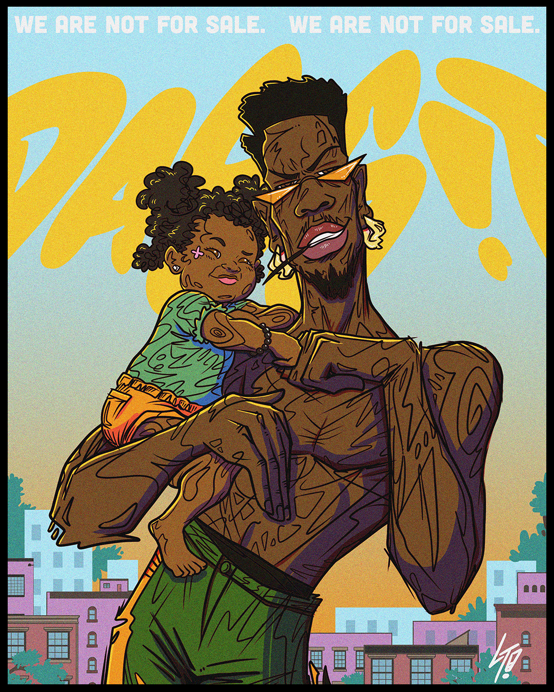 Dad holding Daughter